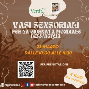 23 Marzo - VASI SENSORIALI - Giornata mondiale dell'acqua