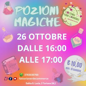 26 ottobre - POZIONI MAGICHE