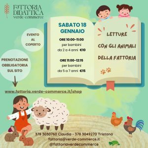 18 Gennaio - LETTURE CON GLI ANIMALI DELLA FATTORIA