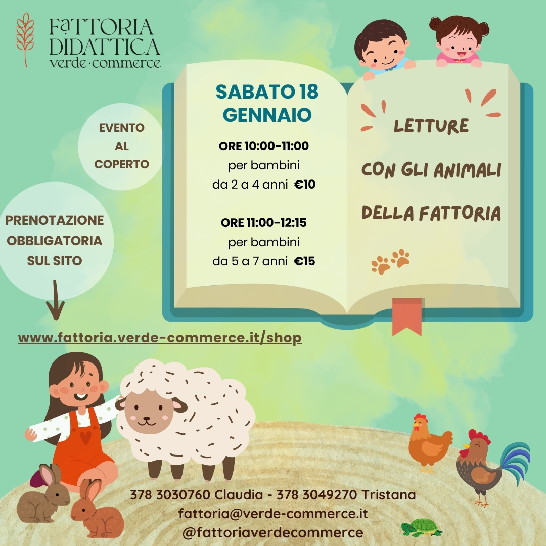 18 Gennaio - LETTURE CON GLI ANIMALI DELLA FATTORIA