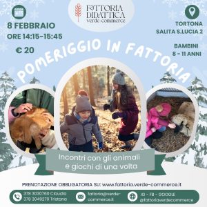 18 Gennaio | 8 Febbraio - POMERIGGIO IN FATTORIA