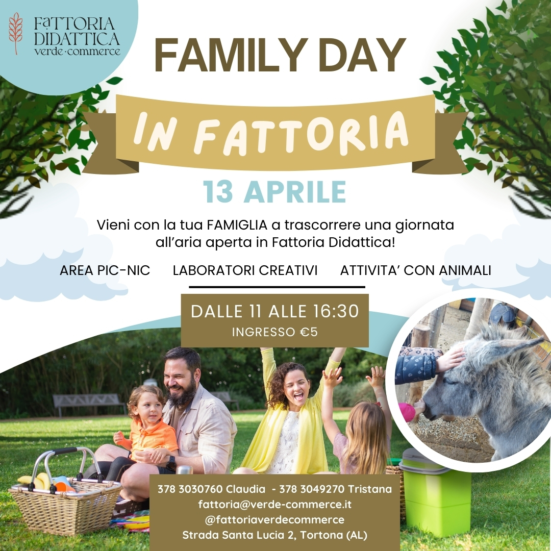 13 aprile - FAMILY DAY IN FATTORIA