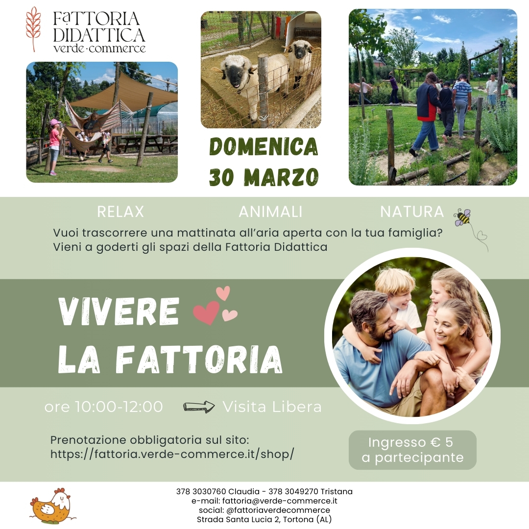 30 marzo - VIVERE LA FATTORIA