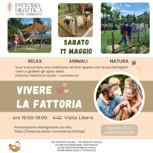 17 maggio - VIVERE LA FATTORIA