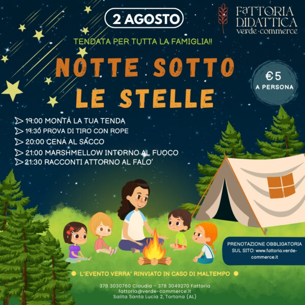 2 agosto - NOTTE SOTTO LE STELLE